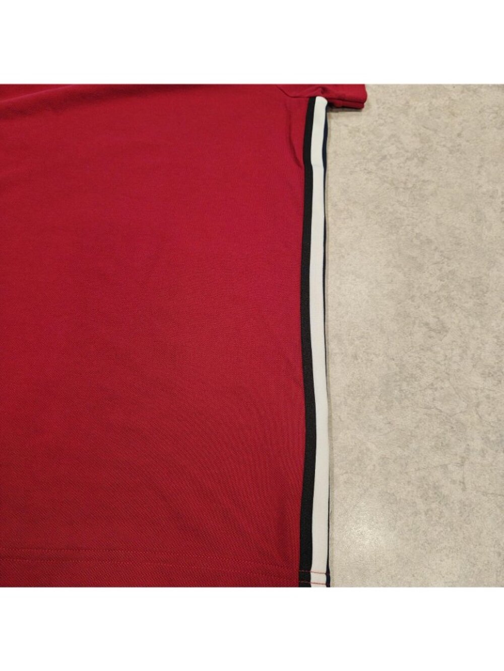 Lacoste Polo Shirt Mens 2XL Red Regular Fit Cotton Side Stripe Croc Logo Pique - Picture 4 of 12